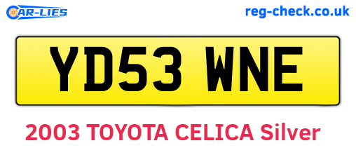 YD53WNE are the vehicle registration plates.