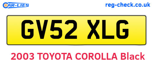 GV52XLG are the vehicle registration plates.