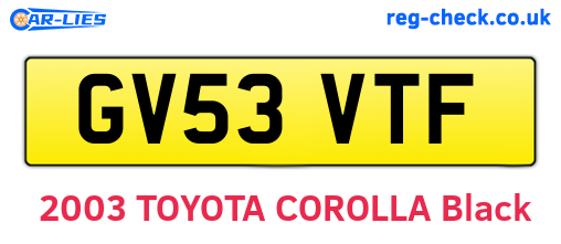 GV53VTF are the vehicle registration plates.