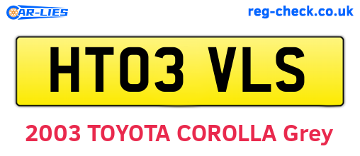 HT03VLS are the vehicle registration plates.