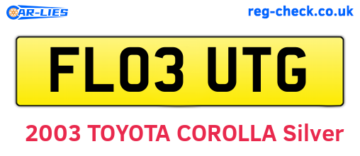 FL03UTG are the vehicle registration plates.