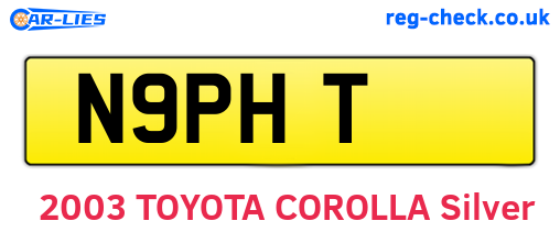 N9PHT are the vehicle registration plates.