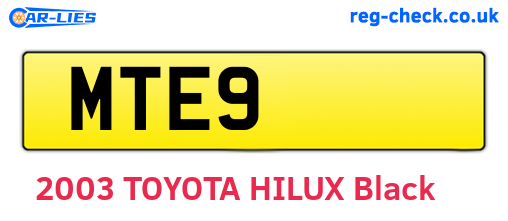 MTE9 are the vehicle registration plates.