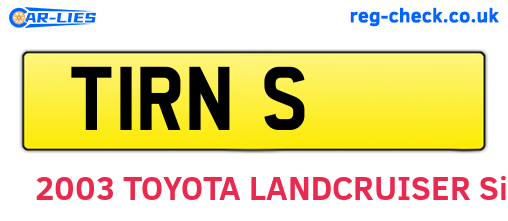 T1RNS are the vehicle registration plates.