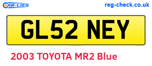 GL52NEY are the vehicle registration plates.