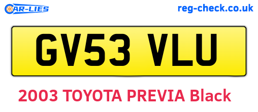 GV53VLU are the vehicle registration plates.