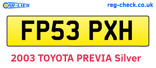 FP53PXH are the vehicle registration plates.