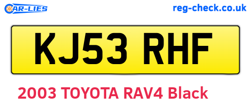 KJ53RHF are the vehicle registration plates.