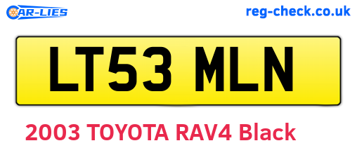 LT53MLN are the vehicle registration plates.