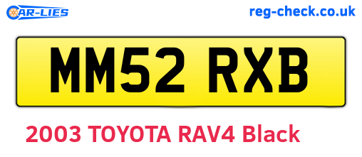 MM52RXB are the vehicle registration plates.