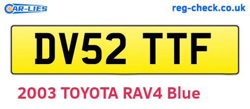 DV52TTF are the vehicle registration plates.
