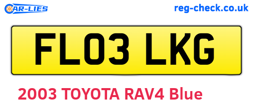 FL03LKG are the vehicle registration plates.