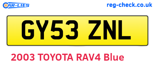 GY53ZNL are the vehicle registration plates.