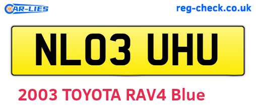 NL03UHU are the vehicle registration plates.