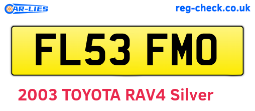 FL53FMO are the vehicle registration plates.