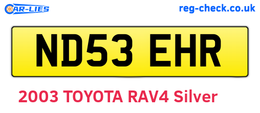 ND53EHR are the vehicle registration plates.