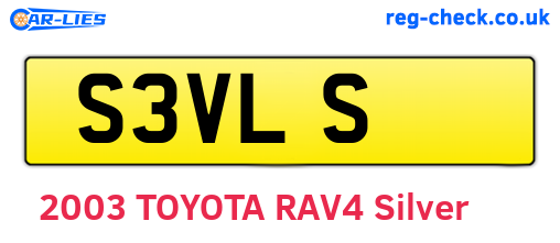 S3VLS are the vehicle registration plates.