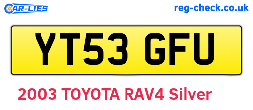 YT53GFU are the vehicle registration plates.