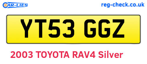YT53GGZ are the vehicle registration plates.
