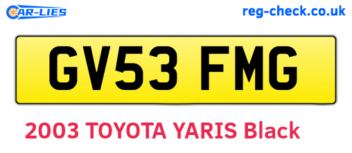 GV53FMG are the vehicle registration plates.