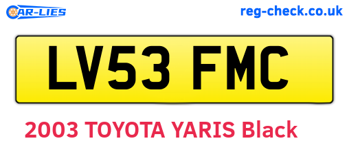 LV53FMC are the vehicle registration plates.