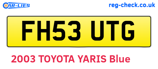 FH53UTG are the vehicle registration plates.