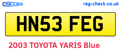 HN53FEG are the vehicle registration plates.