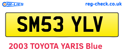 SM53YLV are the vehicle registration plates.