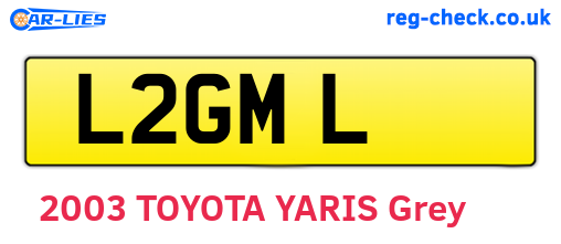 L2GML are the vehicle registration plates.
