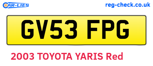 GV53FPG are the vehicle registration plates.
