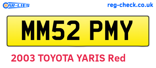 MM52PMY are the vehicle registration plates.
