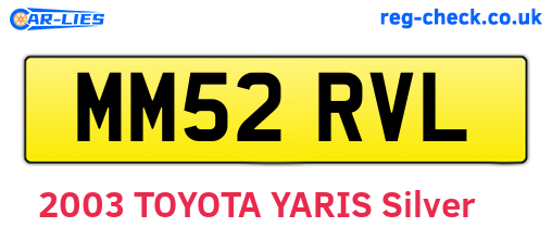 MM52RVL are the vehicle registration plates.
