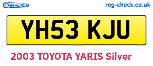 YH53KJU are the vehicle registration plates.