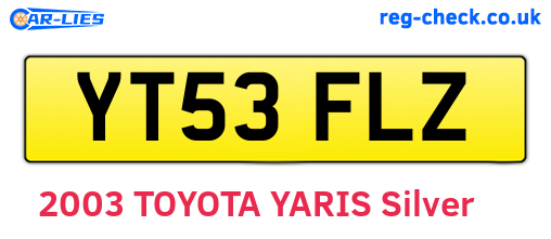 YT53FLZ are the vehicle registration plates.