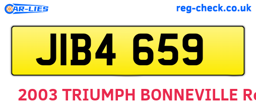 JIB4659 are the vehicle registration plates.