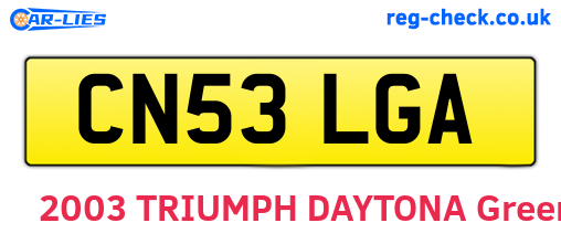 CN53LGA are the vehicle registration plates.