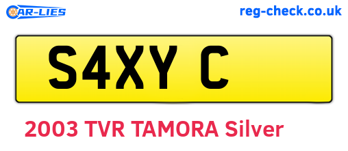 S4XYC are the vehicle registration plates.