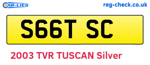 S66TSC are the vehicle registration plates.