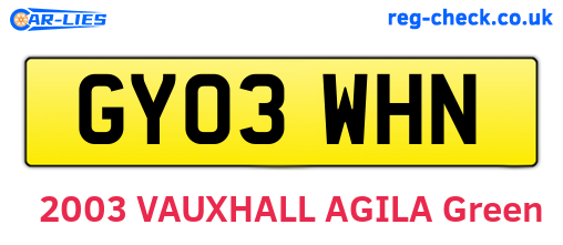 GY03WHN are the vehicle registration plates.