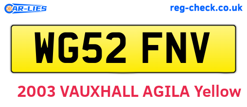 WG52FNV are the vehicle registration plates.