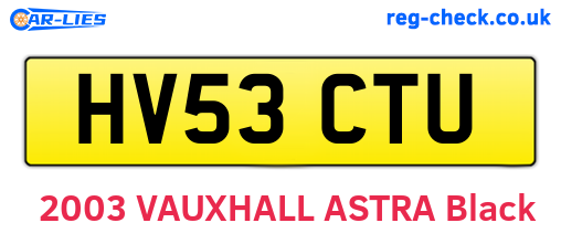 HV53CTU are the vehicle registration plates.
