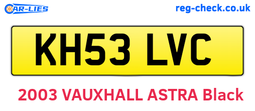 KH53LVC are the vehicle registration plates.