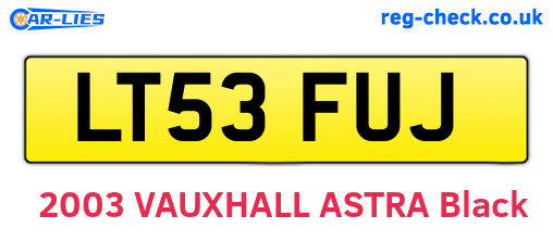 LT53FUJ are the vehicle registration plates.