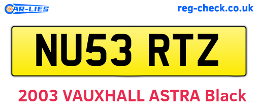 NU53RTZ are the vehicle registration plates.