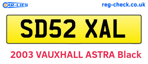 SD52XAL are the vehicle registration plates.
