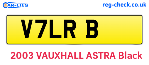 V7LRB are the vehicle registration plates.