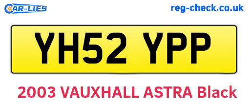 YH52YPP are the vehicle registration plates.