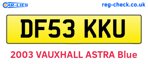 DF53KKU are the vehicle registration plates.
