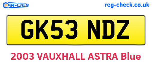 GK53NDZ are the vehicle registration plates.