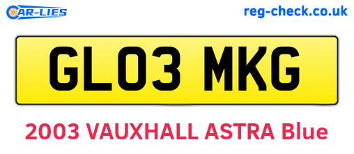 GL03MKG are the vehicle registration plates.